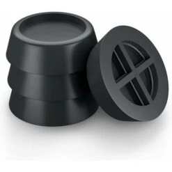 Pied De Machine à Laver Nti Vibration Pads Bruit Anti Vibration Pieds Pour Machines à Laver Et Sécheuses à Laver Patins Antivibrations En Caoutchouc (Noir ×4)