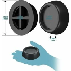 Pied De Machine à Laver Nti Vibration Pads Bruit Anti Vibration Pieds Pour Machines à Laver Et Sécheuses à Laver Patins Antivibrations En Caoutchouc (Noir ×4) -Fispool Magasin 100277203 3