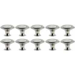 10PCS Boutons De Porte Boutons De Tiroir 30mm Vintage Poignées Boutons De Meuble De Meuble Pour Placards De Cuisine (Silver)