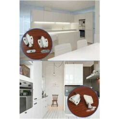 6 Pièces Loquets Magnétique à Déblocage Déclenchement Par Pression Attrape,Les Portes De L'amortisseur De Portes D'armoire à Poussoir Serrure De Porte Pour Ouvrir Les Loquets.(Noir) -Fispool Magasin 100343366 4