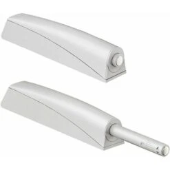 Push To Open Amortisseur Porte Placard 2 Pièces Loquet Magnetique Push Open Poussoir Placard Fermeture Magnétiques Pour Armoire Systeme Push To Open Amortisseur Tiroi Longueur Totale 116mm Gris Clair,