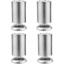 4x 120mm Pieds De Meubles Inoxydable Armoire De Cuisine Pieds Rondes,tapis En Caoutchouc, Sûr Et Silencieux