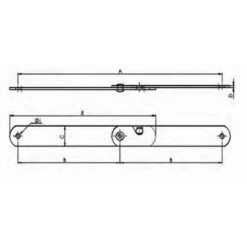Compas Arrêt Sans équerre 7554 MONIN - 300 X 20 Mm - Gauche - 531920 -Fispool Magasin 10407612 3