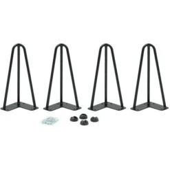 Lot De 4 Pieds épingle 30,5 Cm Pour Table Design Industriel