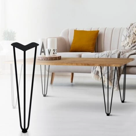 Lot De 4 Pieds épingle 40,5 Cm Pour Table Design Industriel 4 Lot De 4 Pieds épingle 40,5 Cm Pour Table Design Industriel – Image 2