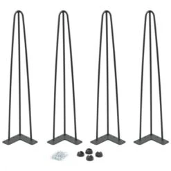 Lot De 4 Pieds épingle 71 Cm Pour Table Design Industriel