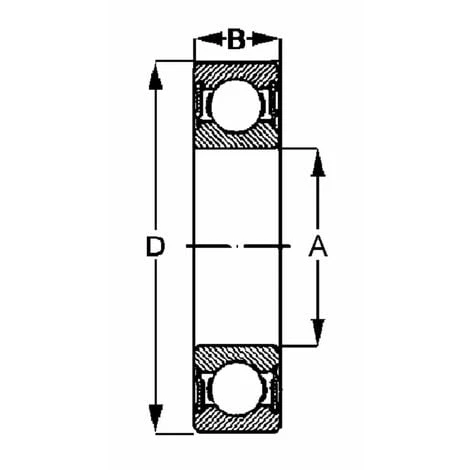 Roulement Radial à Billes 6305 2RS Ø 25-62 (Lot De 2) 4 Roulement Radial à Billes 6305 2RS Ø 25-62 (Lot De 2) – Image 2