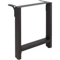 Pieds De Table En Profil Carré 60x72cm Revêtement En Poudre Noir Piètement Meuble Support Table -Fispool Magasin 13224695 5