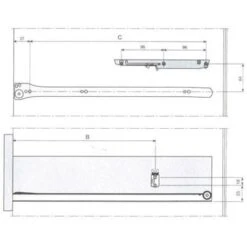 Amortisseur Pour Tiroir Bois - Décor : Gris - Epaisseur : 10 Mm - Fixation : Latérale - Hauteur : 20 Mm - Longueur : 215 Mm - INDAUX -Fispool Magasin 13476607 3