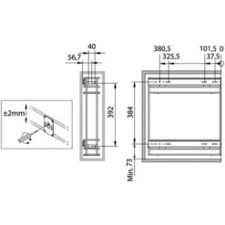 Porte Torchons Coulissant De 150 Vibo - Sens : Gauche - VIBO -Fispool Magasin 13477296 2