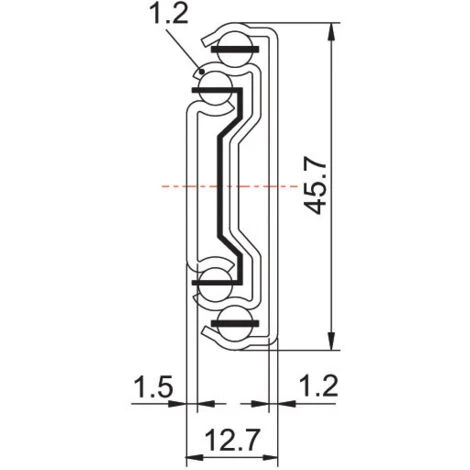 Coulisse De Tiroir à Billes - 40 Kg - Sortie Totale - Longueur : 250 Mm - C : 160 Mm - D : - - E : 160 Mm - F : - - A : 250 Mm - B : 250 Mm - TCASYSTEM 5 Coulisse De Tiroir à Billes - 40 Kg - Sortie Totale - Longueur : 250 Mm - C : 160 Mm - D : - - E : 160 Mm - F : - - A : 250 Mm - B : 250 Mm - TCASYSTEM – Image 3