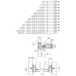 Coulisses De Tiroir à Galets - 35 Kg - Sortie 3/4 - Décor : Marron - Longueur : 300 Mm - HARN -Fispool Magasin 13477632 4