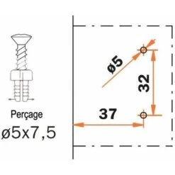 Embase Zamac Cruciforme - Décor : Nickelé - Epaisseur : 0 Mm - Fixation : Manchon à Expansion - SALICE -Fispool Magasin 13477713 2