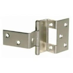 Charnière Universelle Contre Coudées - Décor : Nickelé - Hauteur : 55 Mm - Matériau : Acier - ITAR