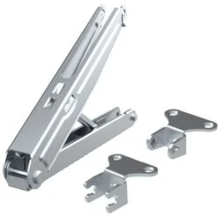 Compas à Crémaillère Faible Hauteur - Longueur : 195 Mm - Hauteur Fermé : 45 Mm - Hauteur Ouvert : 278 Mm - Matériau : Acier - Nombre De Positions : 13 - Finition : Zingué Blanc - ITAR