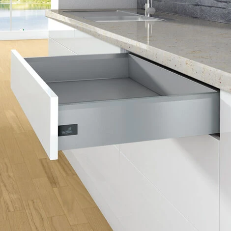 Kit Tiroir Coulissant - Hauteur 126 Mm - Arcitech - Décor : Blanc - Longueur : 450 Mm - HETTICH 3 Kit Tiroir Coulissant - Hauteur 126 Mm - Arcitech - Décor : Blanc - Longueur : 450 Mm - HETTICH