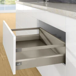 Tiroir Casserolier En Kit - Hauteur 94 Mm (186 Mm Avec Bandeaux) - Arcitech - Décor : Argent - Longueur : 450 Mm - HETTICH -Fispool Magasin 13482913 4