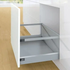 Tiroir Casserolier En Kit - Hauteur 94 (282 Mm Avec Bandeaux) - Décor : Anthracite - Longueur : 450 Mm - HETTICH