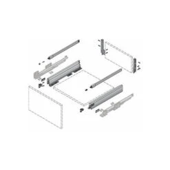 Tiroir Casserolier En Kit - Hauteur 94 (282 Mm Avec Bandeaux) - Décor : Anthracite - Longueur : 450 Mm - HETTICH -Fispool Magasin 13483047 5