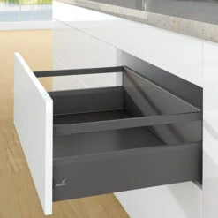 Tiroir Casserolier En Kit - Hauteur 126 Mm (218 Mm Avec Bandeaux) - Arcitech - Décor : Anthracite - Longueur : 450 Mm - HETTICH -Fispool Magasin 13483166 3