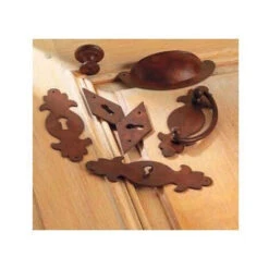 Poignée Coquille En Fer Rouillé - Hauteur : 29 Mm - Profondeur : 14 Mm - Largeur : 65 Mm - DUBOIS