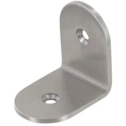 Equerre D'assemblage Arrondie - Pour Panneau D'épaisseur Maxi : 10 Mm - Décor : Satiné - Epaisseur : 3 Mm - Hauteur : 48 Mm - Largeur : 48 Mm - Matériau : Inox 304 - ITAR