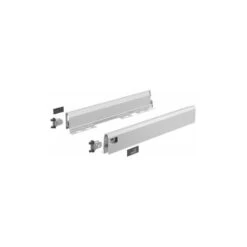 Kit Arcitech Hauteur 94 Gris Pour Paroi Arrière Acier - Longueur : 450 Mm - HETTICH