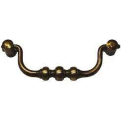 Poignée Tombante Zamac - Hauteur : 44 Mm - Entraxe : 110 Mm - Décor : Bronze - Largeur : 128 Mm - FOSUN