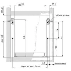 Côtés De Tiroirs Sortie 3/4 - Haut 149 - Longueur : 500 Mm - HARN -Fispool Magasin 13492846 5