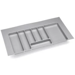Ramasse-couverts En Pvc Gris - Décor : Gris Aluminium - Largeur Maxi : 240 Mm - Largeur Mini : 200 Mm - Pour Caisson De Largeur : 300 Mm - VOLPATO