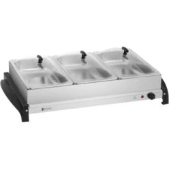 Royal Catering Chauffe-Plat Pan Grand Buffet Aliments Plateau Inox 400W 3X2.5L -Fispool Magasin 13814553 2