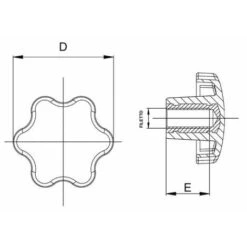 Molette En Bakelite Ø 50 Femelle M8 (Lot De 2) -Fispool Magasin 14032580 2