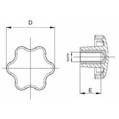 Molette En Bakelite Ø 50 Femelle M10 (Lot De 2) -Fispool Magasin 14032585 2