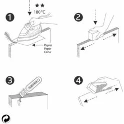Nordlinger Bande De Chant Polyrey Stratifiée 23 MM X 25 ML, Décor N005 (Noir)