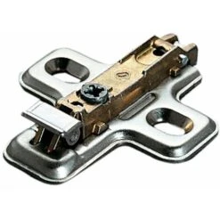 Embase Acier Cruciforme à Visser - Matériau : Acier - Décor : Nickelé - Epaisseur : 3 Mm - Fixation : A Visser - SALICE