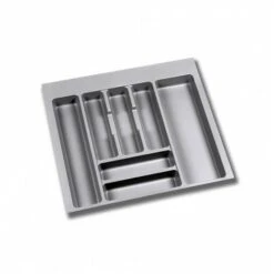 Range-couverts Pour Tiroirs De Cuisine Optima - Module 600 Mm - Plastique - Gris