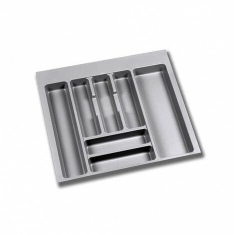 Range-couverts Pour Tiroirs De Cuisine Optima - Module 600 Mm - Plastique - Gris 3 Range-couverts Pour Tiroirs De Cuisine Optima - Module 600 Mm - Plastique - Gris