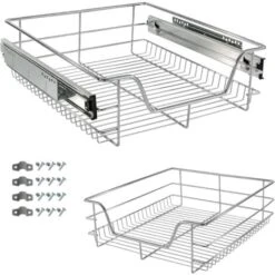 AREBOS Tiroir Télescopique Tiroir De Cuisine Tiroir Suspendu Tiroir Coulissant 50 Cm
