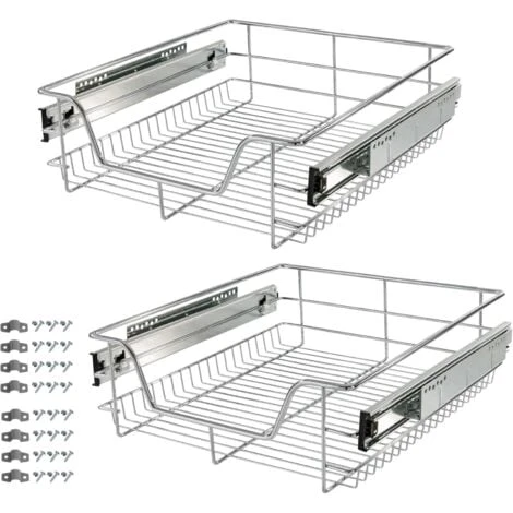 AREBOS 2x Tiroir Télescopique Tiroir De Cuisine Tiroir Suspendu Tiroir 50 Cm 3 AREBOS 2x Tiroir Télescopique Tiroir De Cuisine Tiroir Suspendu Tiroir 50 Cm