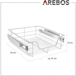 AREBOS 2x Tiroir Télescopique Tiroir De Cuisine Tiroir Suspendu Tiroir 50 Cm 11 AREBOS 2x Tiroir Télescopique Tiroir De Cuisine Tiroir Suspendu Tiroir 50 Cm -Fispool Magasin 17319713 5