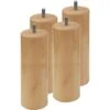 ELEA - Jeu De 4 Pieds 20 Cm Naturel Pour Sommier Tapissier