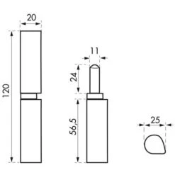 THIRARD - Paumelle De Porte D'entrée / D'intérieur à Souder, Acier, H.120mm, Roulement à Billes -Fispool Magasin 18592685 3