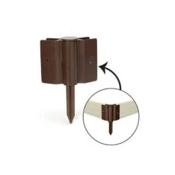 Angles Charniéres Avec Support - Pied à Enfoncer De 13 Cm - Lot De 2