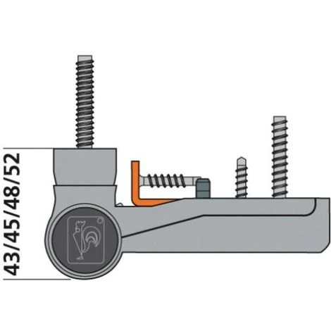 Paumelle Pour Porte PVC, Type KTN6R Dormant Largeur 20 Mm Blanc RAL 9016 6 Paumelle Pour Porte PVC, Type KTN6R Dormant Largeur 20 Mm Blanc RAL 9016 – Image 4