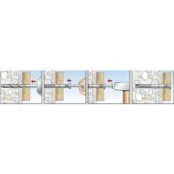 Cheville à Frapper Avec Collerette Large N5X25/1F - 100 Pièces - FISCHER -Fispool Magasin 2024857 4