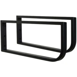 Équerre Porte Serviette WILL - Jeu De 2 équerres - Métal Noir