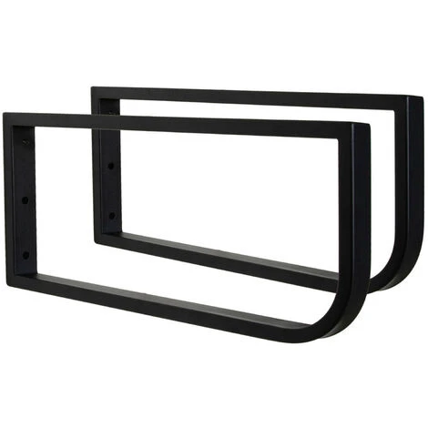 Équerre Porte Serviette WILL - Jeu De 2 équerres - Métal Noir 3 Équerre Porte Serviette WILL - Jeu De 2 équerres - Métal Noir