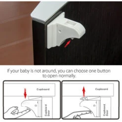 Sécurité Bébé Placard Bloque Porte (12 Serrures + 3 Clés) Verrous Magnétique -Fispool Magasin 23951543 5