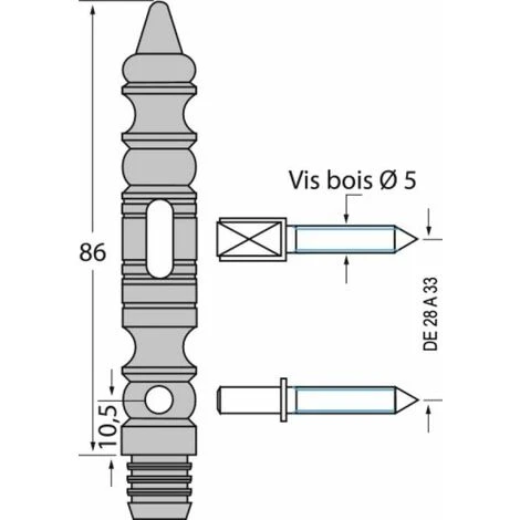 Embouts De Fiches à Lacets Recoupables Acier Vieux Bronze Longueur 86 Mm Diam Fiche 13mm- La Paire 5 Embouts De Fiches à Lacets Recoupables Acier Vieux Bronze Longueur 86 Mm Diam Fiche 13mm- La Paire – Image 3