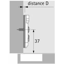 Embase Avec VIS AGLO PREMONTEES Pour Charnière SENSYS Et INTERMAT Embase Avec VIS AGLO PREMONTEES, Distance 0.0 Mm CG3931022 -Fispool Magasin 2681870 2